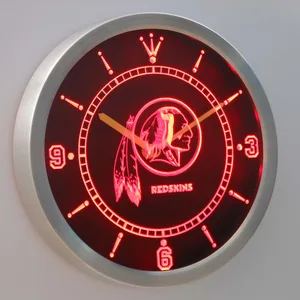 Washington Football Team LED Neon Wall Clock