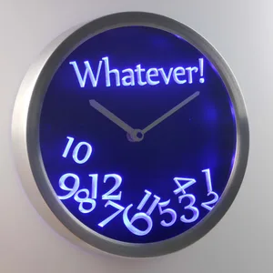 Whatever LED Neon Wall Clock