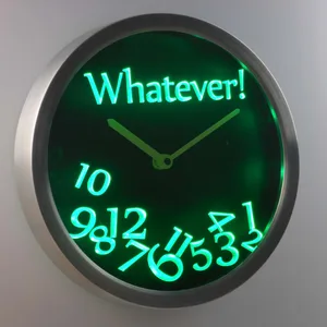 Whatever LED Neon Wall Clock