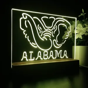 Alabama Crimson Tide Logo 1 LED Desk Light