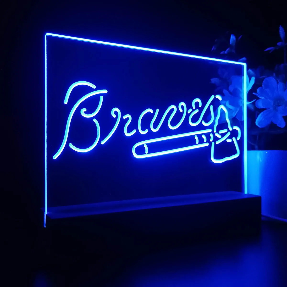 Atlanta Braves Logo 1 LED Desk Light