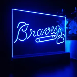 Atlanta Braves Logo 1 LED Desk Light