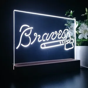 Atlanta Braves Logo 1 LED Desk Light