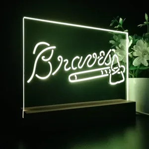 Atlanta Braves Logo 1 LED Desk Light
