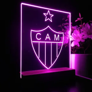 Atletico Mineiro Logo LED Desk Light