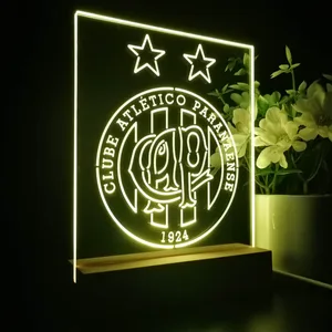 Atletico Paranaense Logo LED Desk Light
