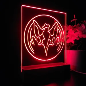 Bacardi Bat Logo LED Desk Light