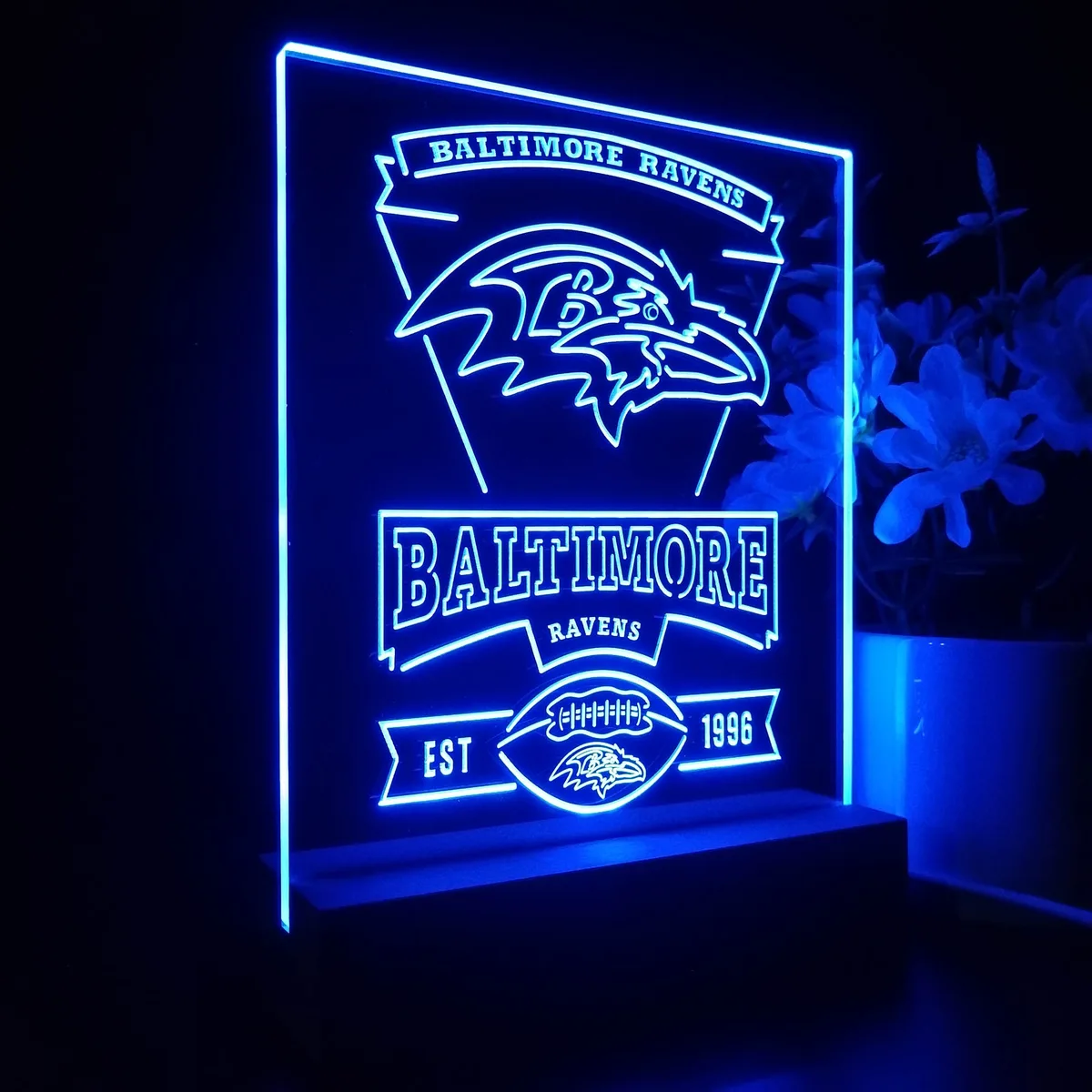 Baltimore Ravens EST 1996 LED Desk Light
