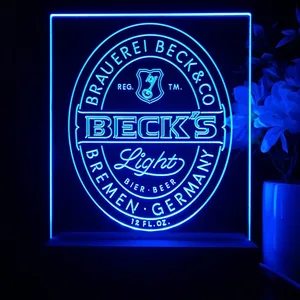 Becks Light Logo LED Desk Light