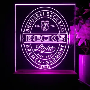 Becks Light Logo LED Desk Light