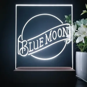 Blue Moon Beer Logo 2 LED Desk Light