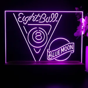 Blue Moon Eight Ball Billiards Pool LED Desk Light