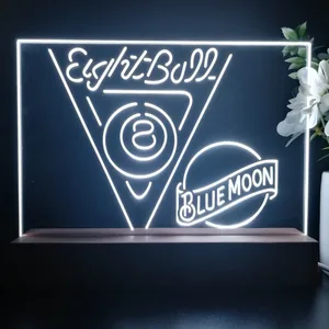 Blue Moon Eight Ball Billiards Pool LED Desk Light
