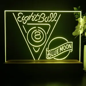 Blue Moon Eight Ball Billiards Pool LED Desk Light