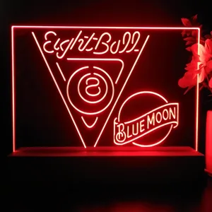 Blue Moon Eight Ball Billiards Pool LED Desk Light