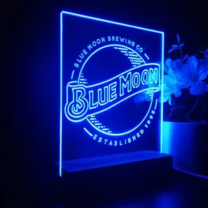 Blue Moon Logo LED Desk Light