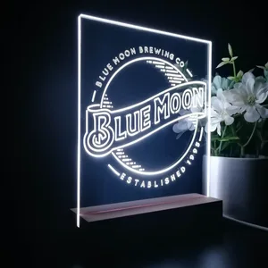 Blue Moon Logo LED Desk Light