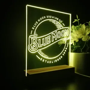 Blue Moon Logo LED Desk Light