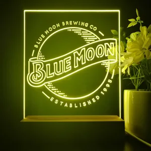Blue Moon Logo LED Desk Light