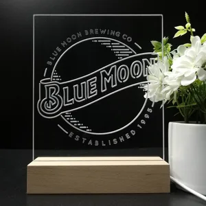 Blue Moon Logo LED Desk Light