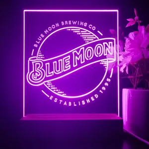 Blue Moon Logo LED Desk Light