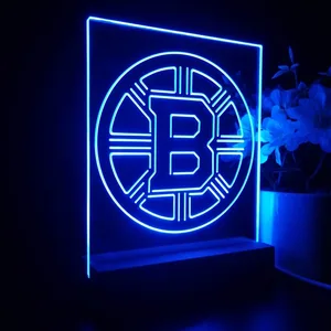 Boston Bruins Plain Logo LED Desk Light