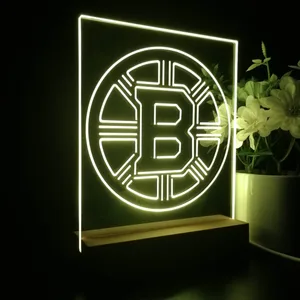 Boston Bruins Plain Logo LED Desk Light