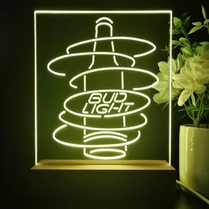 Bud Light Beer Bottle LED Desk Light