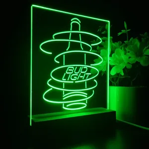 Bud Light Beer Bottle LED Desk Light