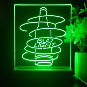 Bud Light Beer Bottle LED Desk Light