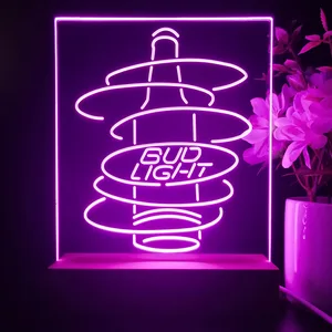 Bud Light Beer Bottle LED Desk Light