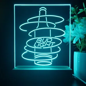 Bud Light Beer Bottle LED Desk Light