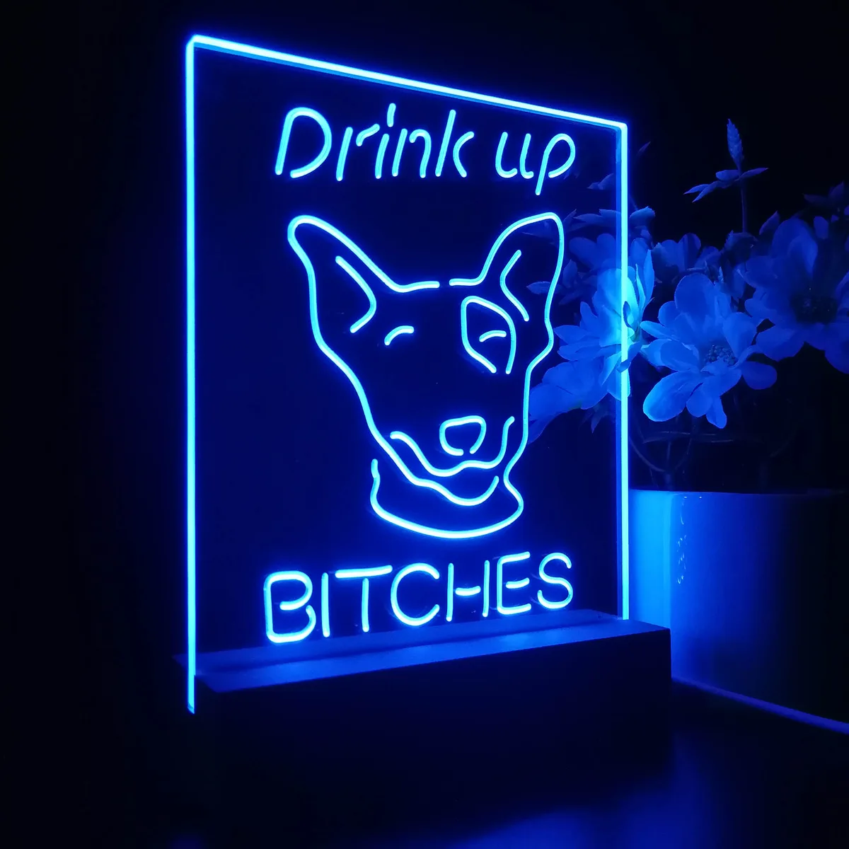 Bud Light Drink Up Dog LED Desk Light