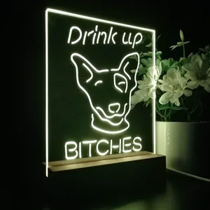 Bud Light Drink Up Dog LED Desk Light
