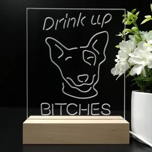 Bud Light Drink Up Dog LED Desk Light
