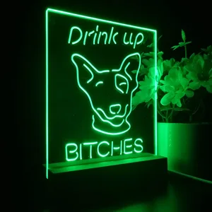 Bud Light Drink Up Dog LED Desk Light