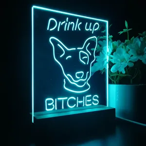 Bud Light Drink Up Dog LED Desk Light