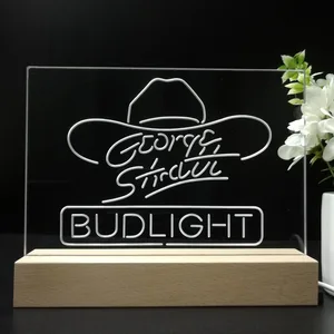 Bud Light George Strait Hat LED Desk Light