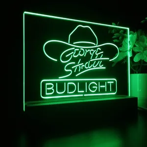 Bud Light George Strait Hat LED Desk Light