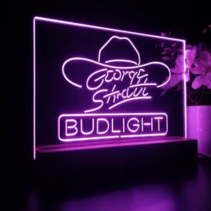 Bud Light George Strait Hat LED Desk Light