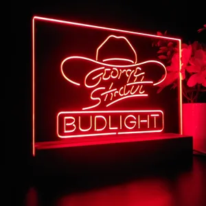 Bud Light George Strait Hat LED Desk Light