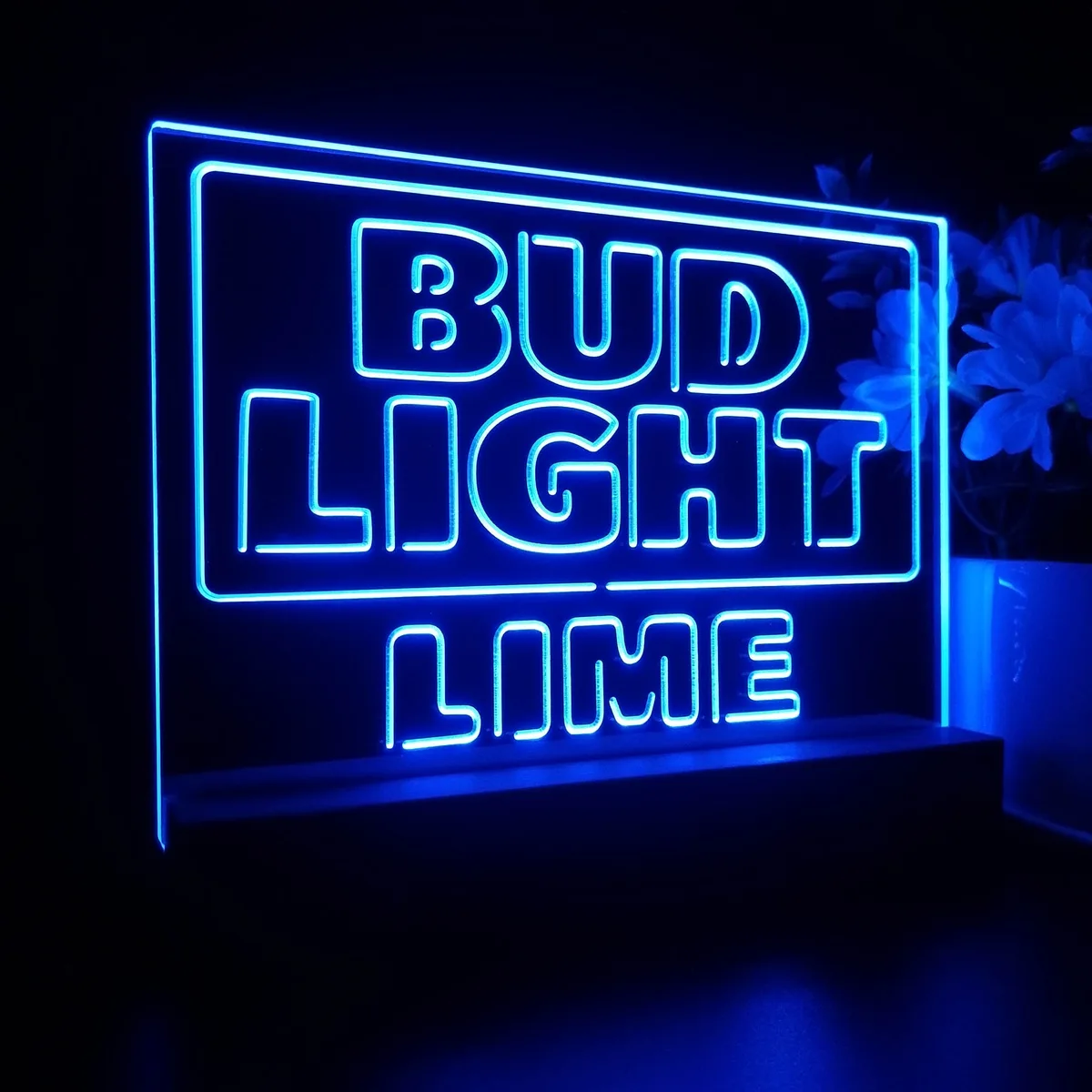 Bud Light Lime Logo LED Desk Light