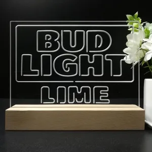 Bud Light Lime Logo LED Desk Light