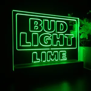 Bud Light Lime Logo LED Desk Light