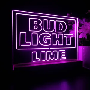 Bud Light Lime Logo LED Desk Light