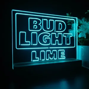 Bud Light Lime Logo LED Desk Light