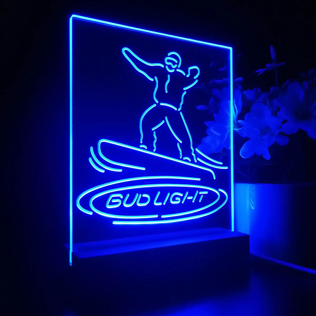Bud Light Snowboarder LED Desk Light