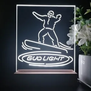 Bud Light Snowboarder LED Desk Light