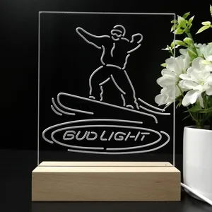Bud Light Snowboarder LED Desk Light