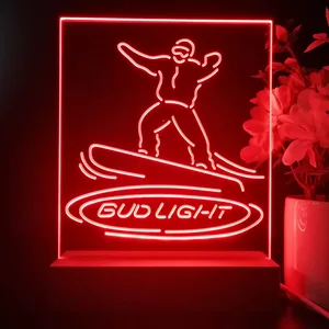 Bud Light Snowboarder LED Desk Light